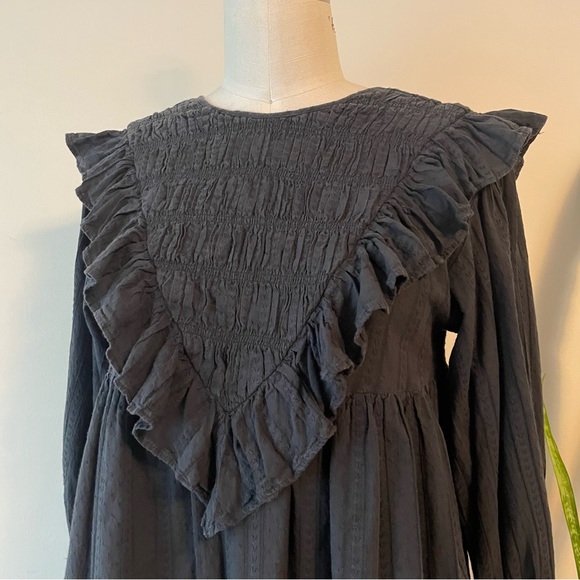 O17 Women's Uo Pepper Ruffle Bib Babydoll Dress - Picture 12 of 13